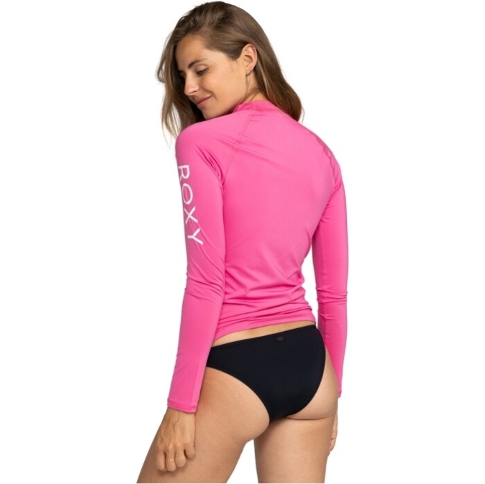 2024 Roxy Frauen Wholehearted Long Sleeve Lycra Weste ERJWR03547 - Shocking Pink